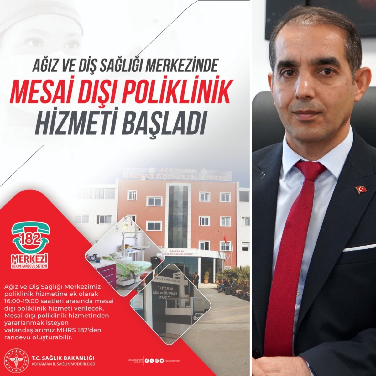 Ağız ve Diş Sağlığı Merkezi'nde mesai dışı poliklinik hizmeti başladı