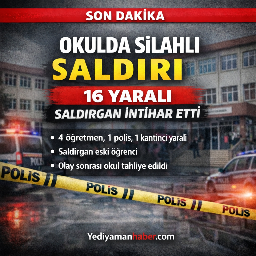 OKULDA SİLAHLI SALDIRI: 16 YARALI, SALDIRGAN İNTİHAR ETTİ